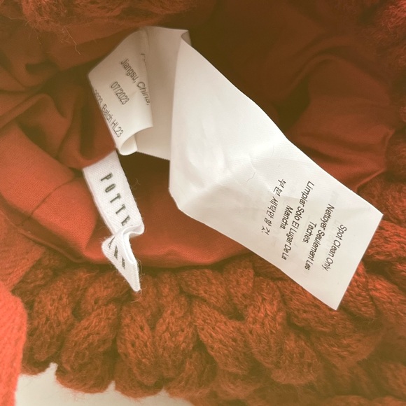 Pottery Barn Red Colossal Chunky Knit Christmas Stocking 7x15 Fully Lined - Picture 4 of 5